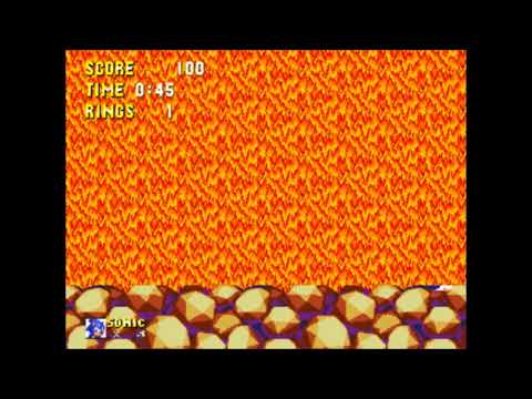 Sonic 3 and Knuckles - Lava Reef 1 Sonic: 1:07 (Speed Run)