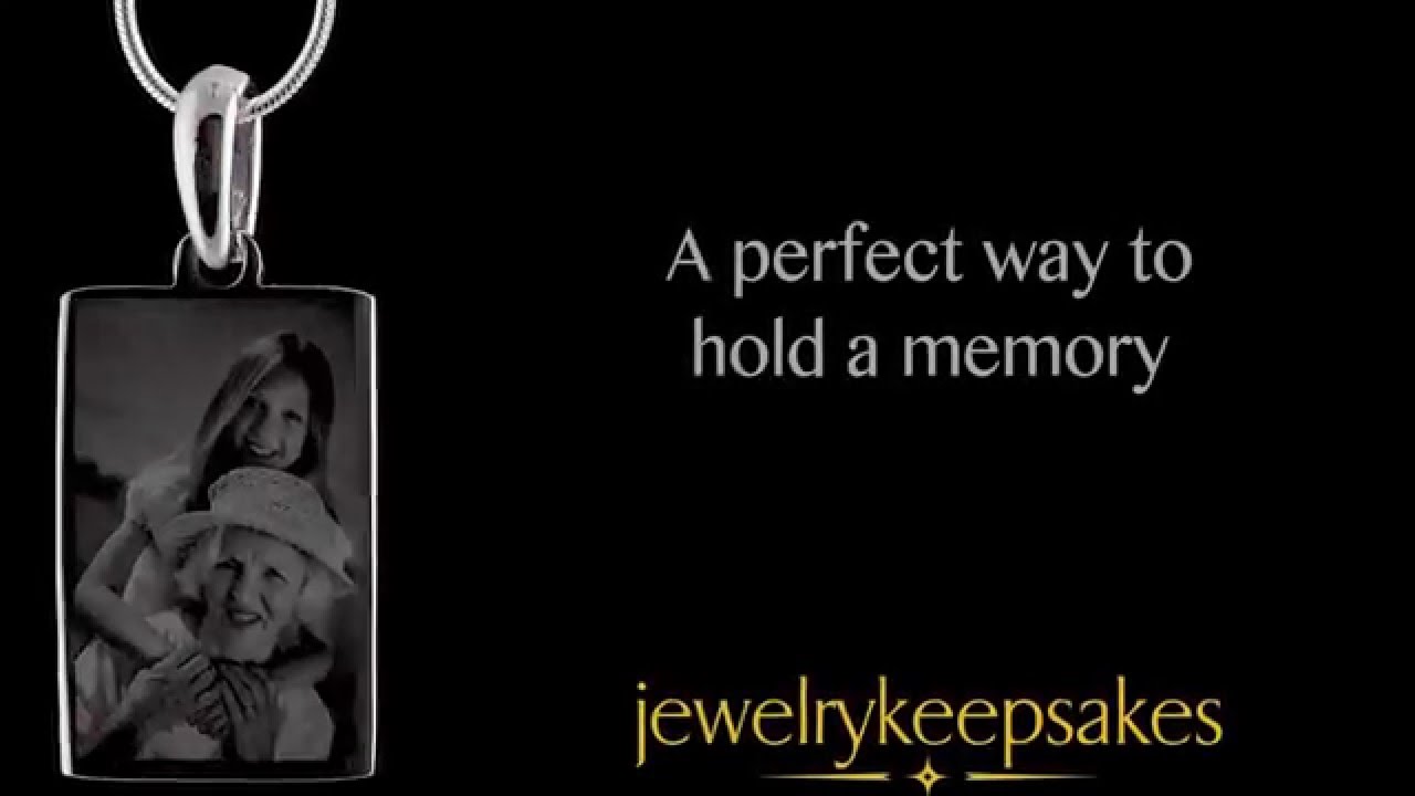 Photo Engraved Rectangle Silver Pendant