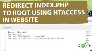 How to Redirect index.php to the Root using Htaccess in Website