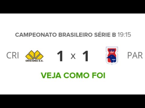 Criciúma 1 x 1 Paraná - Melhores Momentos (HD) Brasileirão - Série B - 19/11/2019 | Futebol