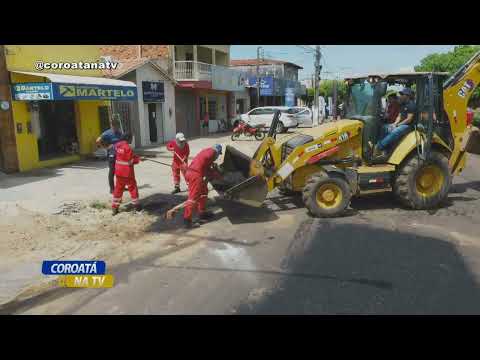 PREFEITURA DE COROATÁ REALIZA OPERAÇÃO "TAPA BURACOS" NO CENTRO DA CIDADE
