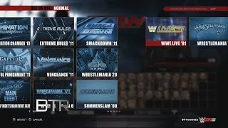 WWE 2K15 Arena Selection Screen Including All DLC Arenas