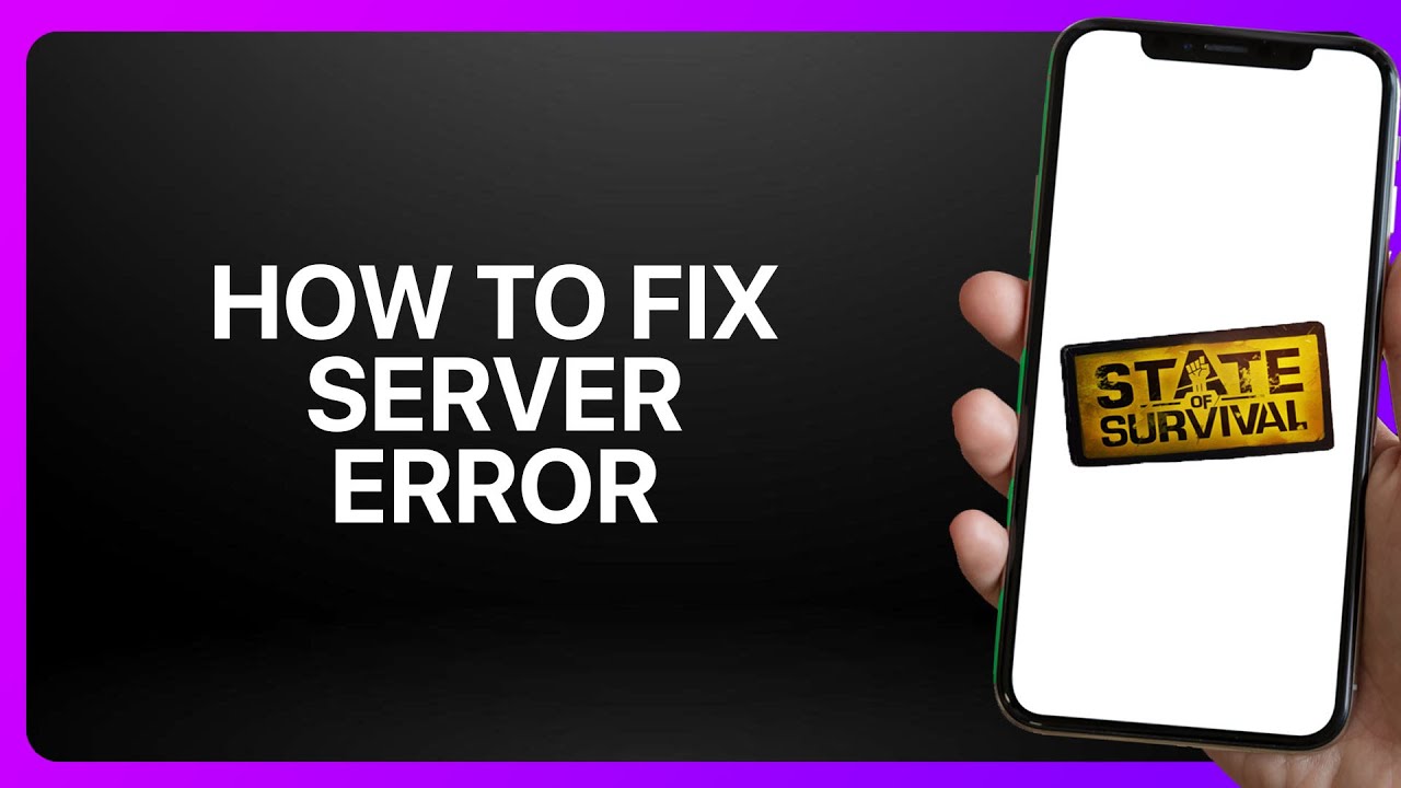 How To Fix Server Error In State Of Survival ! Tutorial