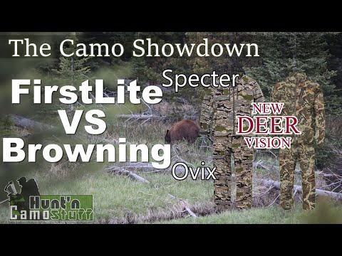 Compare Browning Ovix Vs. FirstLite Specter  hunting camo w my new simulated deer vision.