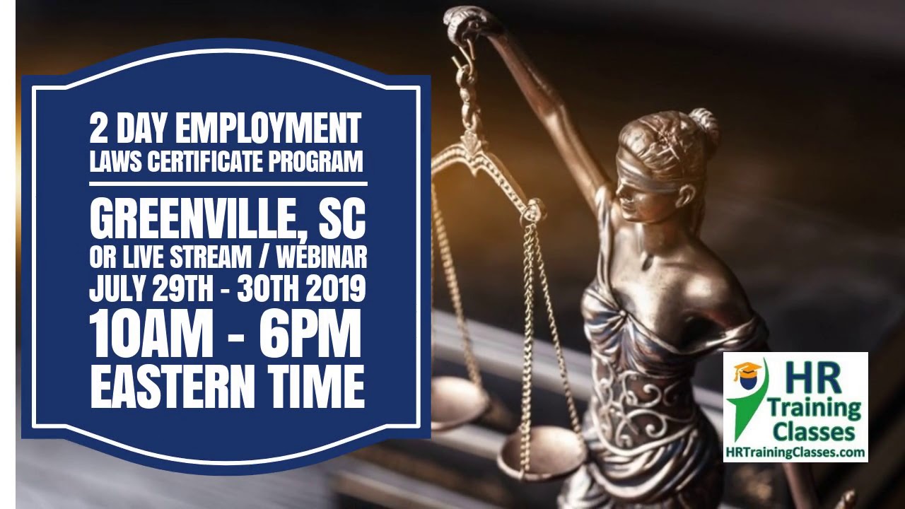 2 Day Employment Laws Certificate Program