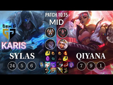 GEN Karis Sylas vs Qiyana Mid - KR Patch 10.15