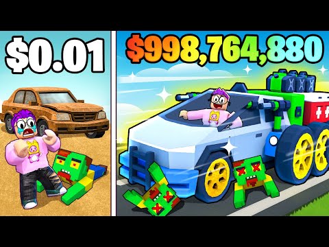 We Go MAX LEVEL In ROBLOX BUILD A CAR TO KILL ZOMBIES!?