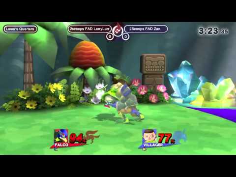 SoS11 - 2Scoops FAD LarryLurr (Falco) vs 2Scoops FAD Zan (Villager, GW) - Smash Wii U LQF