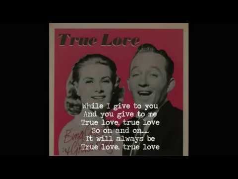 Bing Crosby & Grace Kelly True Love Man Lady Couple Song Lyric Quote Print