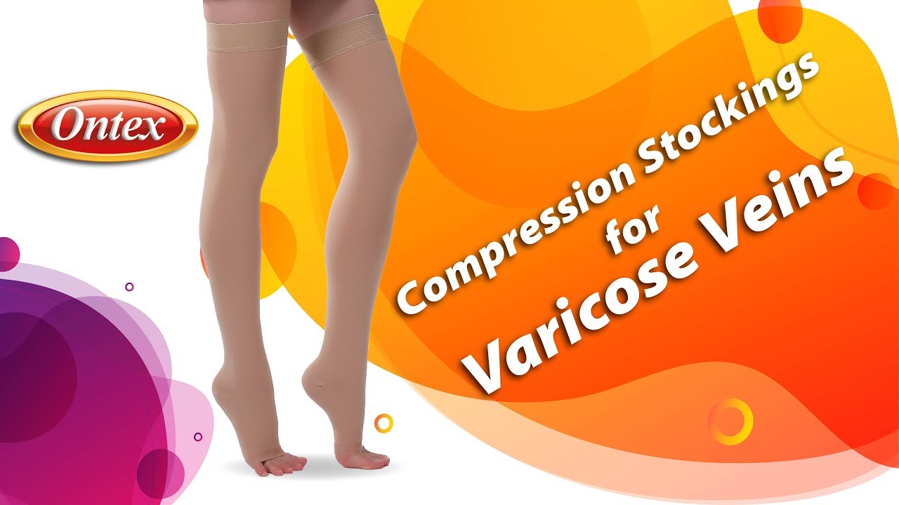 Medical Compression Stockings Varicose Veins Compression Knit Elastic  Silicone Drops Stock Photo by ©Med_Ved 354712802