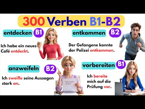 300 wichtige Verben B1-B2 ✅ Mit Beispielen für den Alltag | B1 & B2 Verben einfach erklärt 💡