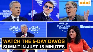 Best Of WEF In 15 Mins: Watch What Vaishnaw, Carney, Macron, Gopinath, Gates, Trump Said At Davos
