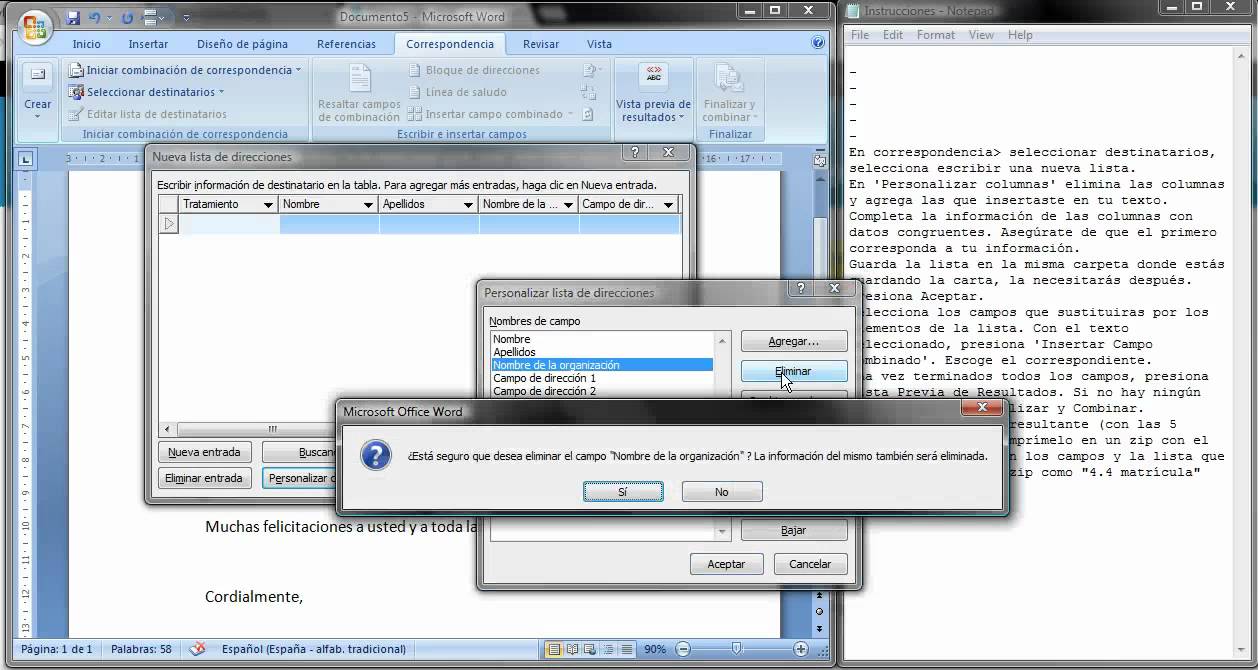 Módulo 4: Correspondencia