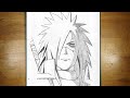 How To Draw Madara Uchiha Step By Step Madara Drawing Easy To Draw