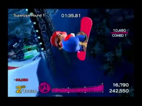 SSX On Tour - Mario Trick Gameplay