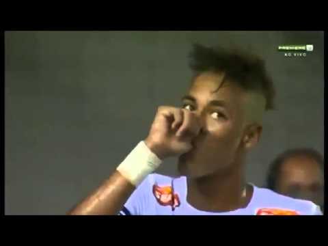 Os Gols de Santos 3 x 0 Botafogo SP +Lindo Chapéu de Neymar 23/01/2013 Paulistão 2013