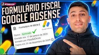 ✅ COMO PREENCHER FORMULÁRIO FISCAL no GOOGLE ADSENSE para YOUTUBE 2026 - Atualizado