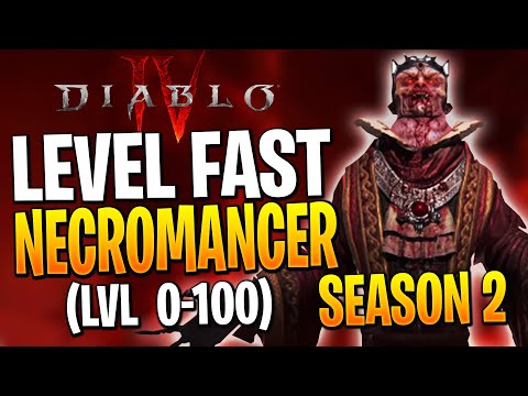 LEVEL FAST With NECROMANCER Build SEASON 2! Diablo 4 Necro Leveling Build