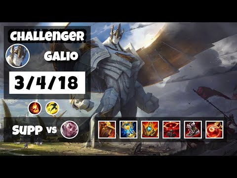 Galio vs Rakan EU Challenger SUPPORT (3/4/18) - v11.14