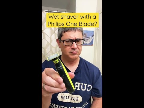 Wet Shaver Uses a Philips One Blade Instead of a Safety Razor? #lategroomer #short #shorts