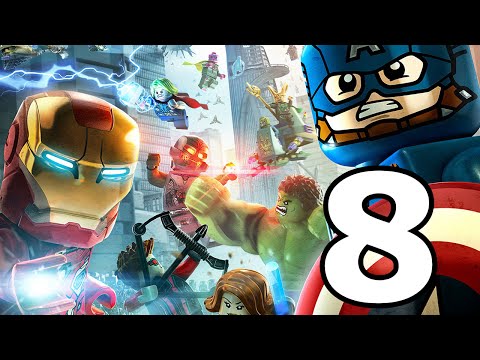 Lego Marvel's Avengers Walkthrough Part 8 - No Commentary Playthrough (PS4)