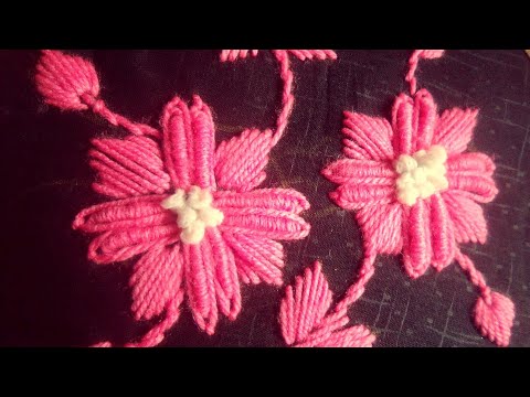 Creative Pink Flower Designs// Pure Elegant Embroidery//Modern Embroidery Ideas
