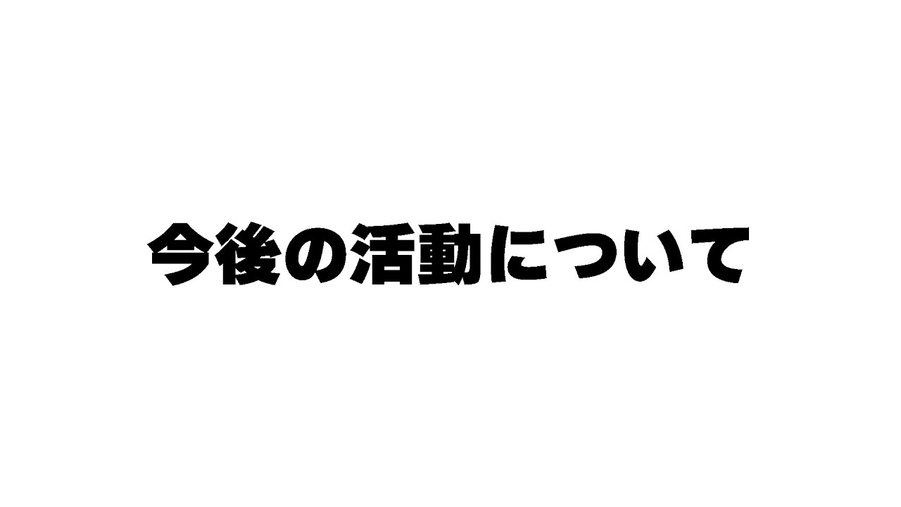 今後の活動についての報告