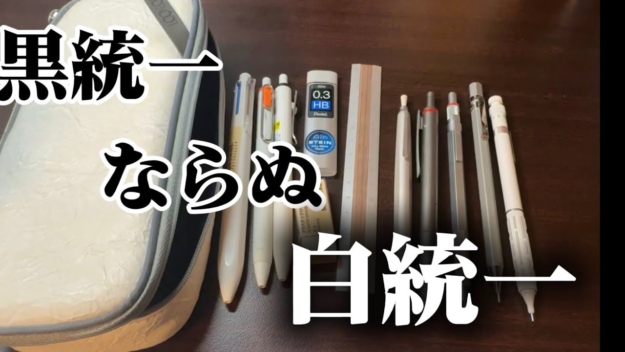 白統一で筆箱を作りました。