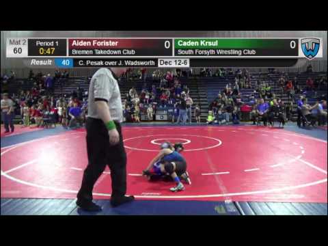 60 Aiden Forister Bremen Takedown Club vs Caden Krsul South Forsyth Wrestling Club 3603683104