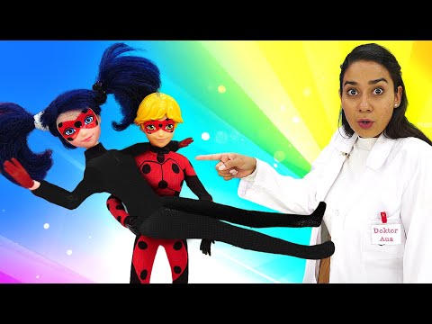 Video mit Ladybug und Cat Noir auf Deutsch. Sprechstunde bei Doktor Aua. Puppen Video für Kinder