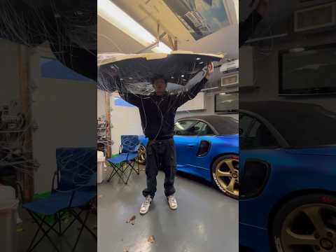 How to install starlight headliner on your car 💡🤯 #viral #carwraps #viralvideo