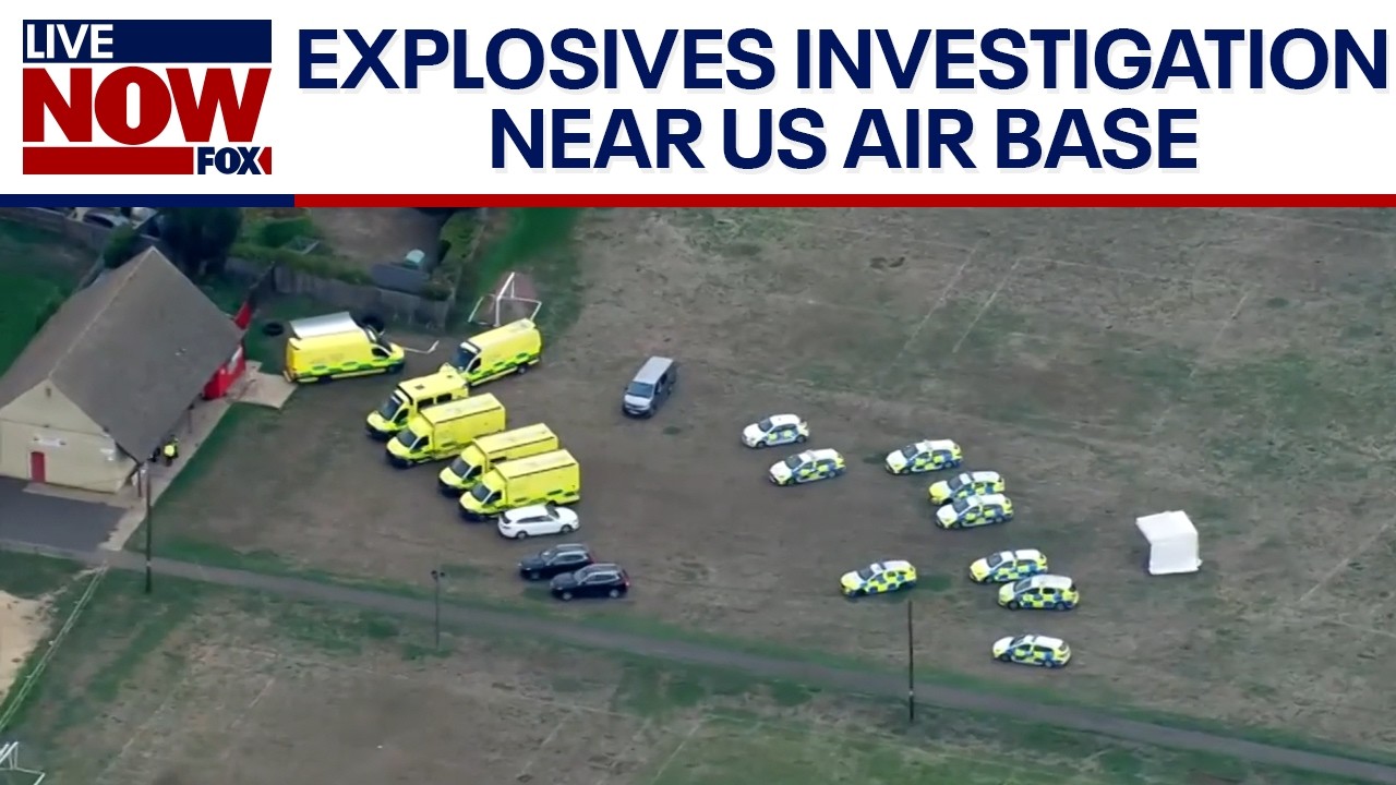 UK police evacuate homes near air base used by US and detain men on suspected explosives offensives