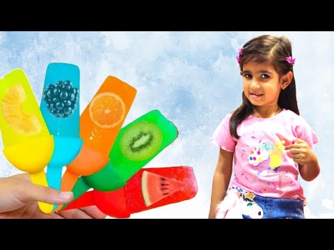 Shaivya Makes Fruit Icecream | Popsicle Recipe | Fresh Fruit Ice Cream | Shaivya Tiwari kids Show