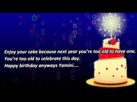 Happy Birthday Wishes Yamini - Birthday Messages Status