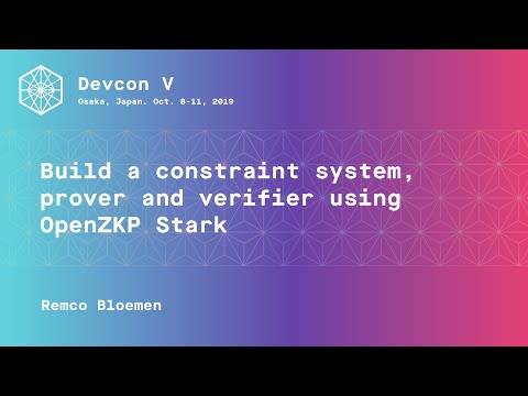 Build a constraint system, prover and verifier using OpenZKP Stark preview