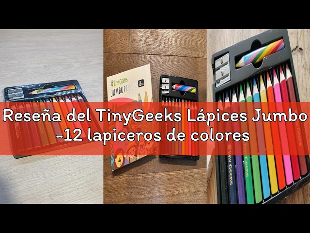 Vídeo relacionado con TinyGeeks Lápices Jumbo HB - NUEVOS - 12 Lápices Anchos Triangulares Cortos para niños + Sacapuntas - Perfecto para preescolar, infantil y principiantes + Recomendado por profesores y expertos