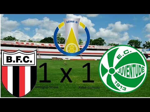 Gols de Tanque e Grampola no empate de BOTAFOGO-SP 1 X 1 JUVENTUDE Campeonato Brasileiro Série B