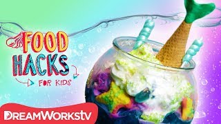 Mermaid Fishbowl Ice Cream Sundae + MORE MERMAID MUNCHIES! | FOOD HACKS FOR KIDS