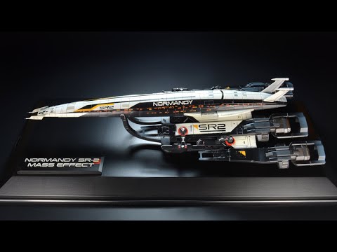 Normandy SR-2 Mass Effect - 3D Printed - 1:800 - sci-fi Model