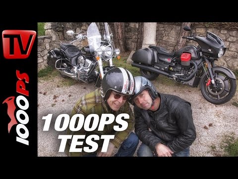 1000PS Test - Moto Guzzi MGX-21 Flying Fortress vs Indian Springfield 2017