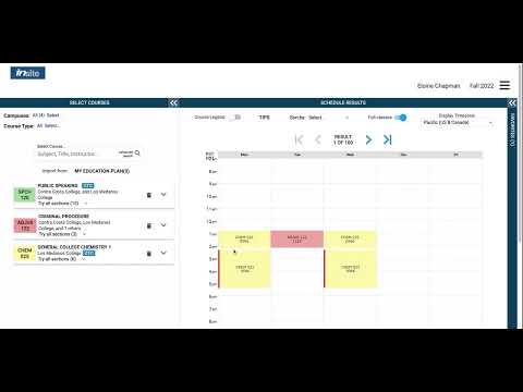 How To Search For Specific Courses Using The Visual Schedule Builder