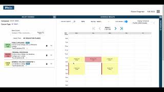 How to search for specific courses using the visual schedule builder