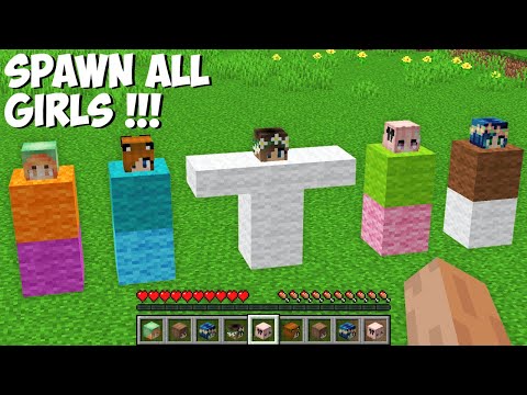 New SECRET WAY TO SPAWN ALL GIRLS in Minecraft ! HOW TO SUMMON GIRLS !