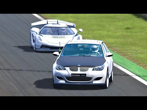 Koenigsegg Jesko vs BMW M5 with Monster Engine - Monza