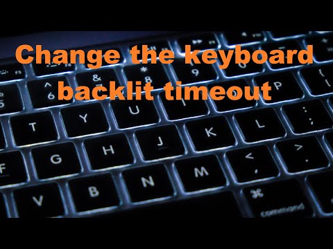 How to change keyboard backlit timeout