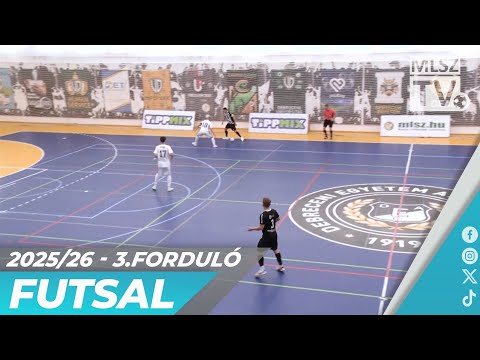 Debreceni EAC – PTE-PEAC | 5-1 | Férfi Futsal NB I | 3. forduló | MLSZTV