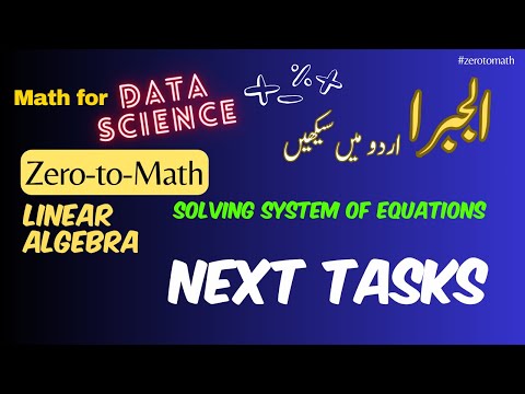 Tasks for Linear Algebra