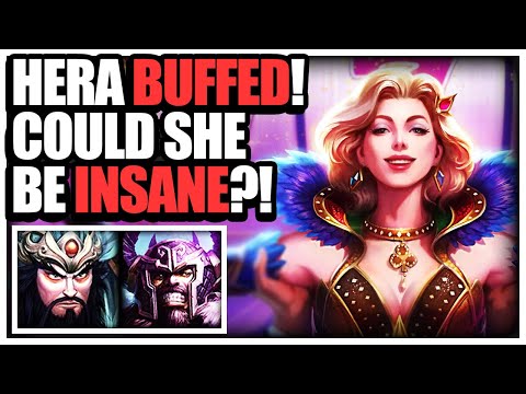 HERA WAS BUFFED! COULD SHE BE BROKEN?! - GM Ranked Joust - Smite