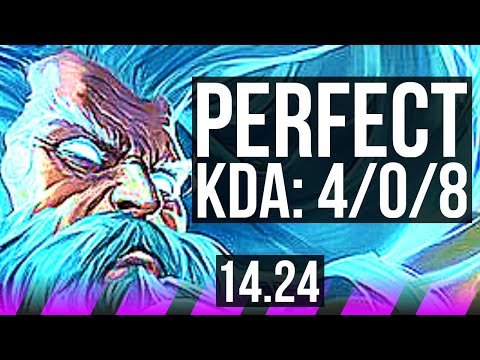 ZILEAN & Ezreal vs MAOKAI & Draven (SUP) | 4/0/8 | NA Master | 14.24