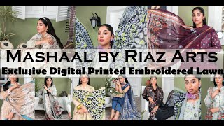 Mashaal by Riaz Artsll Exclusive Digital Printed Embroidered Lawn ll#pakistani #digitalprinted#lawn